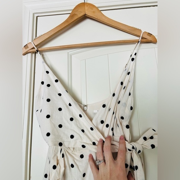 Tularosa Lainey Polka Dot Jumpsuit Ivory and Black - Picture 4 of 10